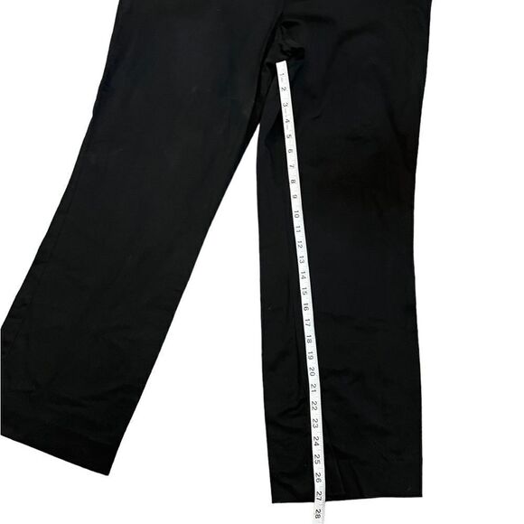 HAGGAR Black Wide Leg Cotton High Waist Dress Pant Trouser 16 - Picture 4 of 9